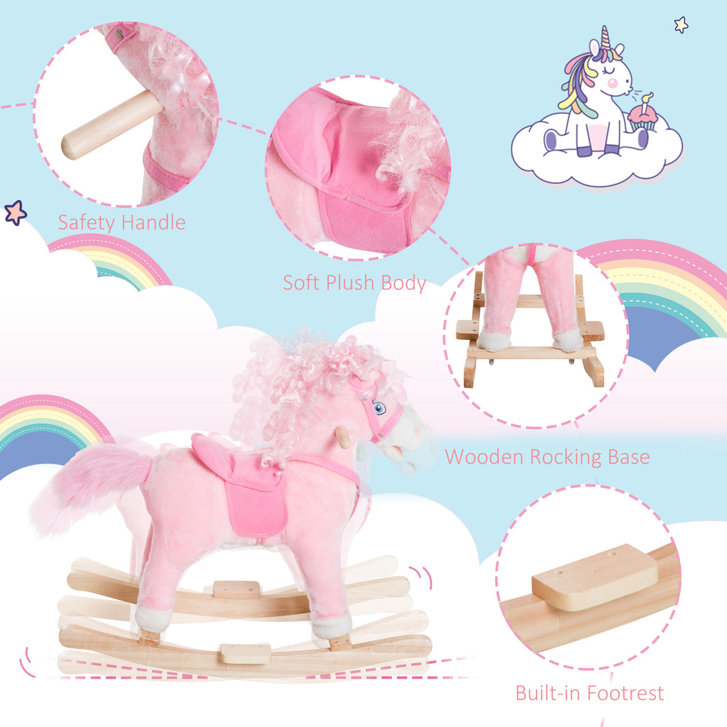 Kids Plush Rocking Horse with Sounds