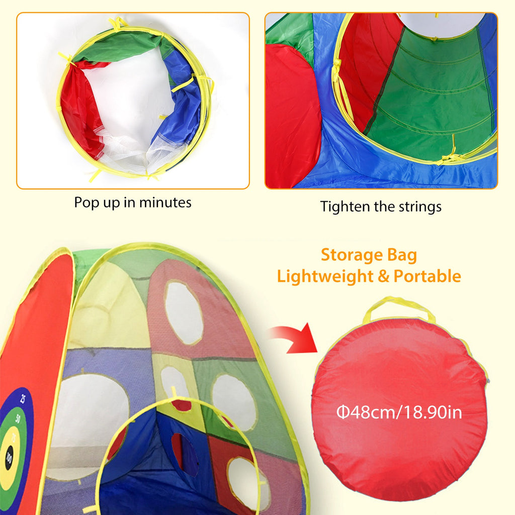 Kids Ball Pit Tents and Crawl Tunnels Set 5pcs
