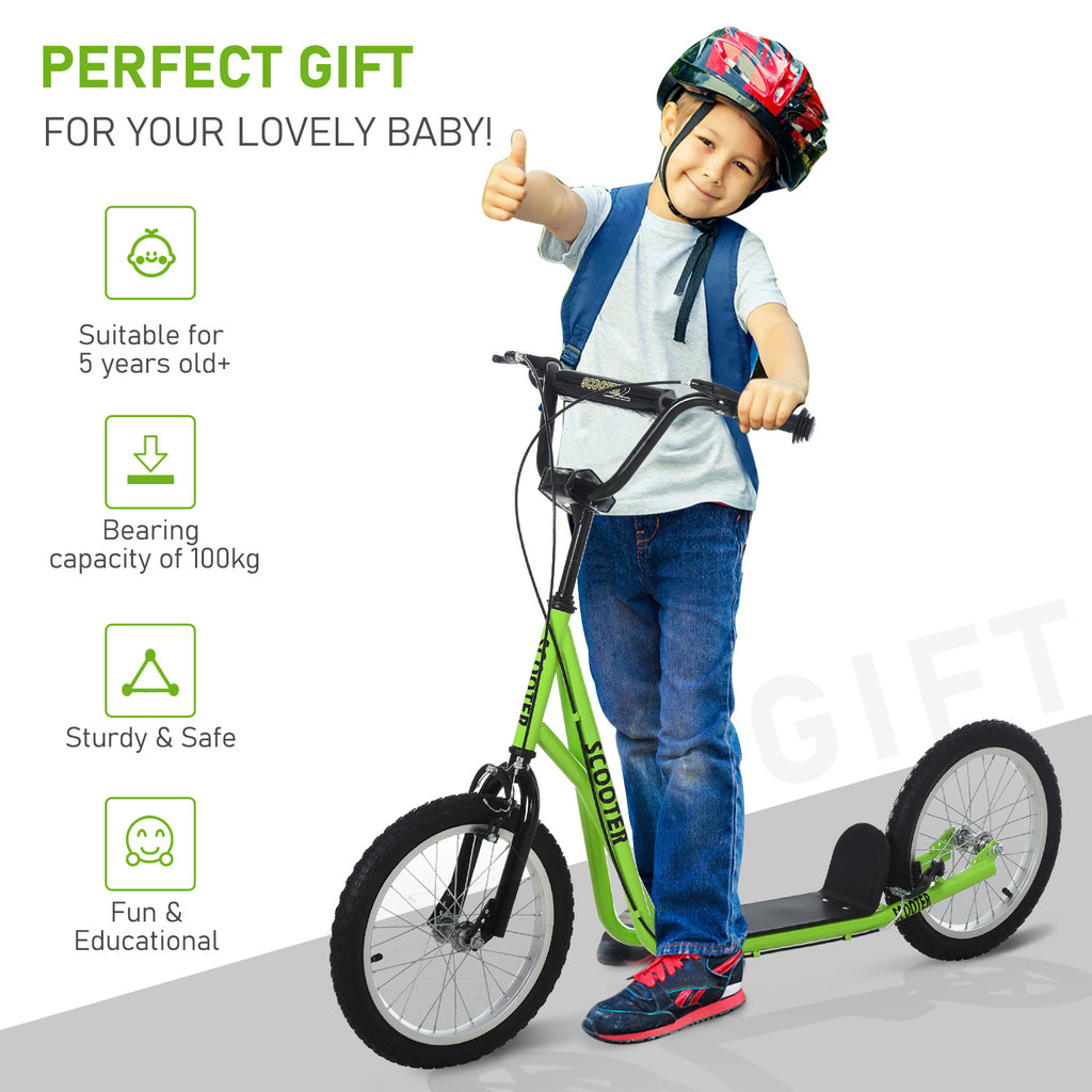 Kids Adjustable Kick Scooter with Dual Brakes