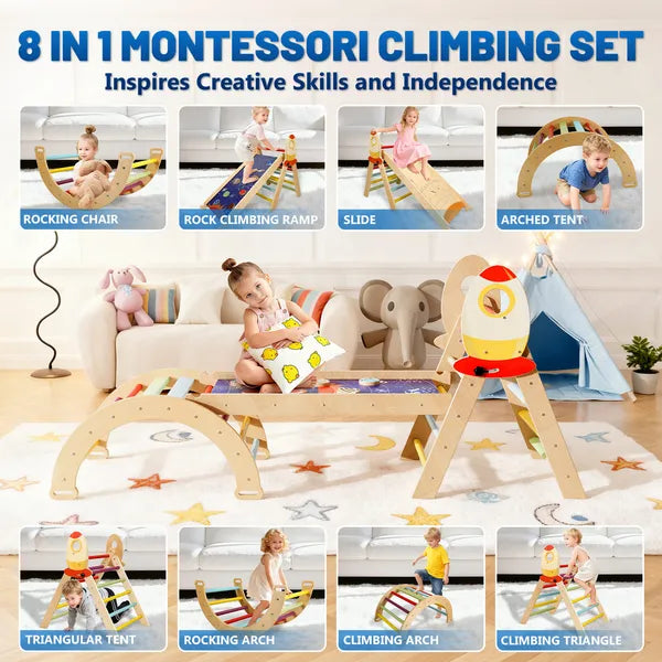 Montessori Foldable Climbing Triangle Set 7-in-1