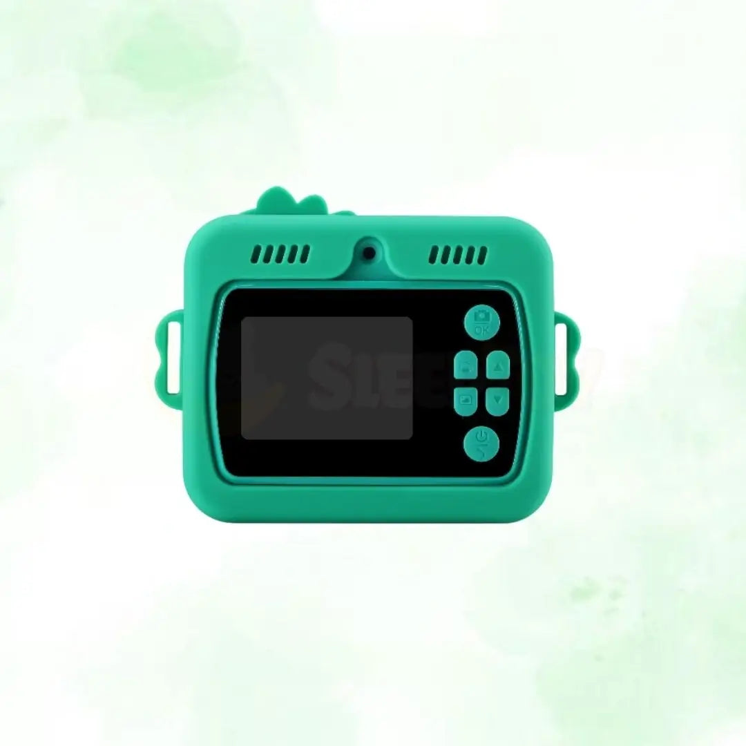 Dinosaur Instant Print Camera 48MP for kids ages 3–10 – instant print camera with HD photo and video, dual selfie lens, and ink-free black & white printing. Encourages creativity, screen-free exploration, and fun memory-making with a safe non-toxic dinosaur design.