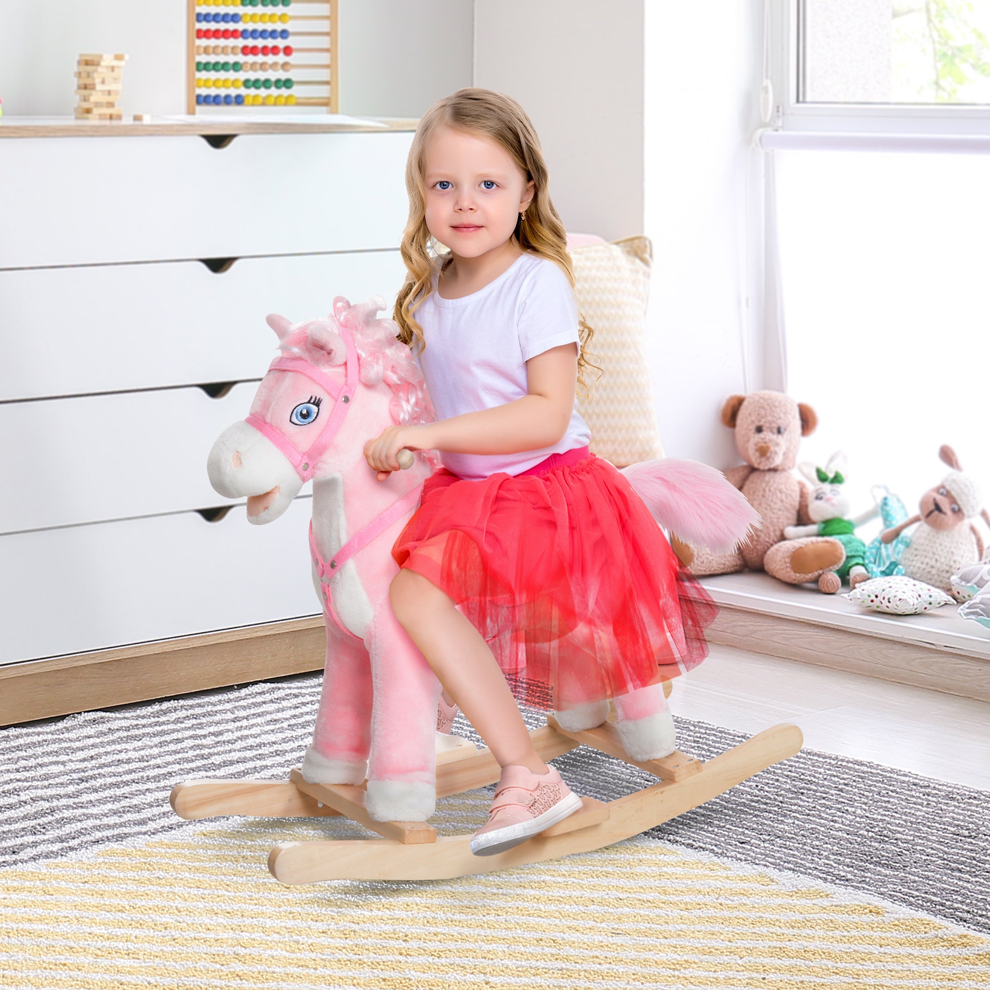 Kids Plush Rocking Horse with Sounds