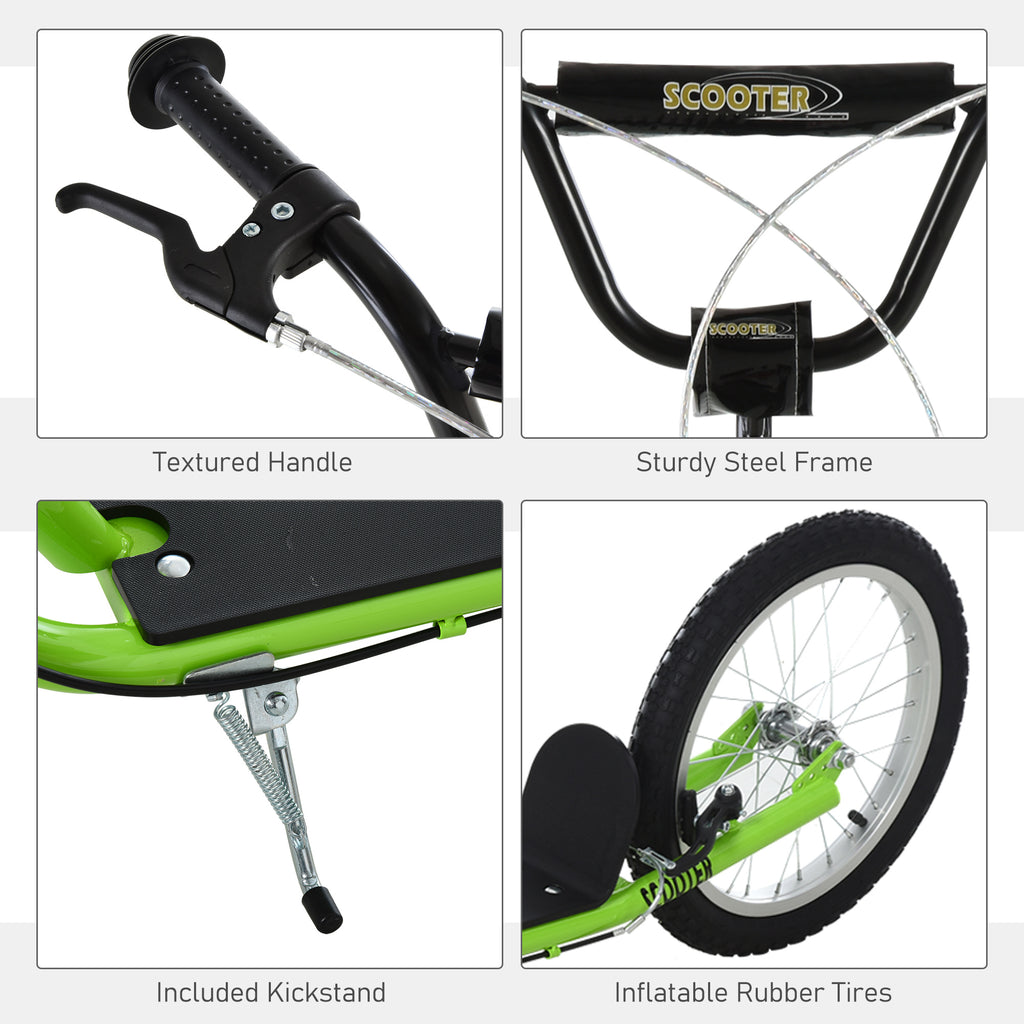 Kids Adjustable Kick Scooter with Dual Brakes