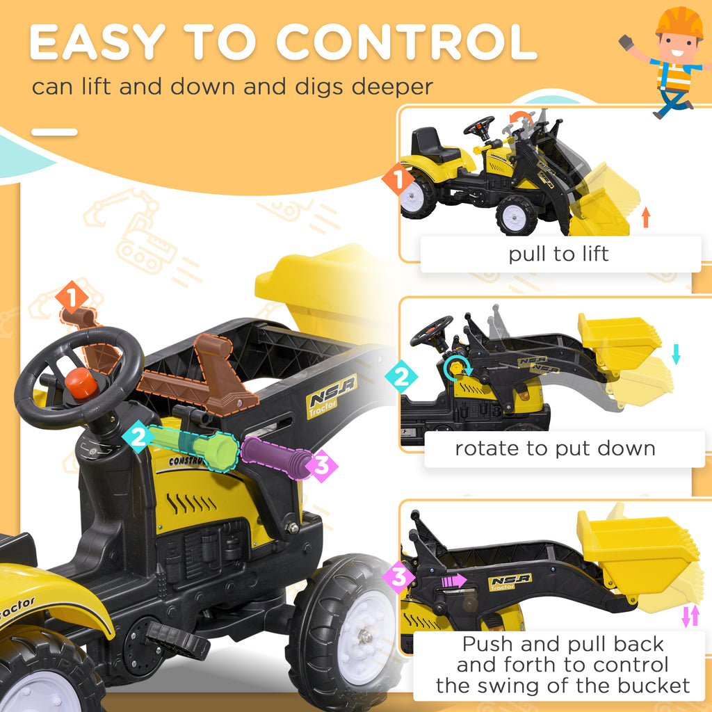 Kids Ride-on Excavator Pedal Go Kart