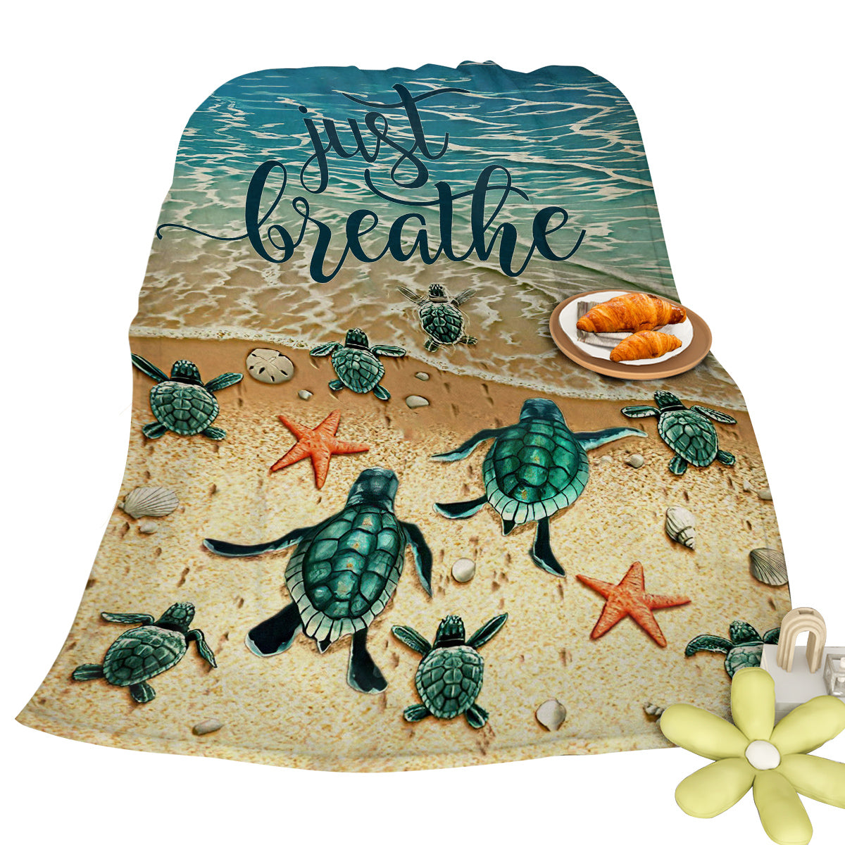 Turtle Flannel Blanket