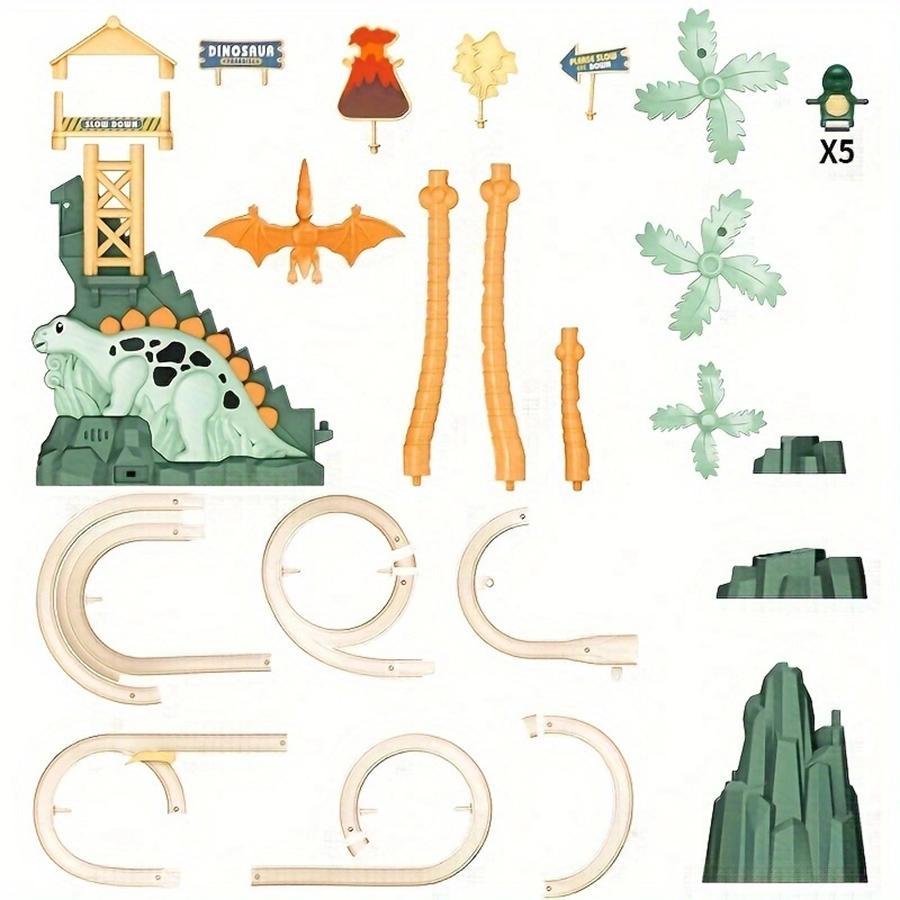 Kids Dinosaur Mountain Railcar Train Set