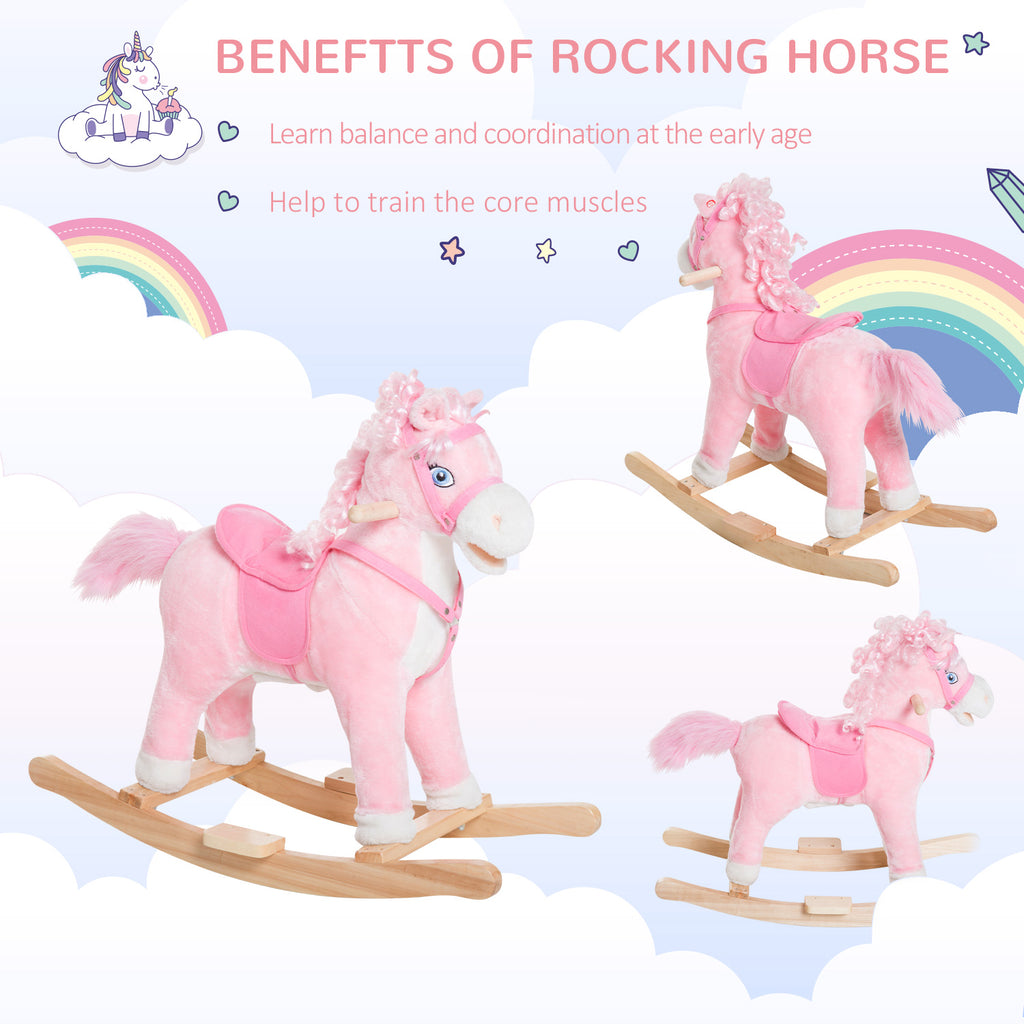 Kids Plush Rocking Horse with Sounds