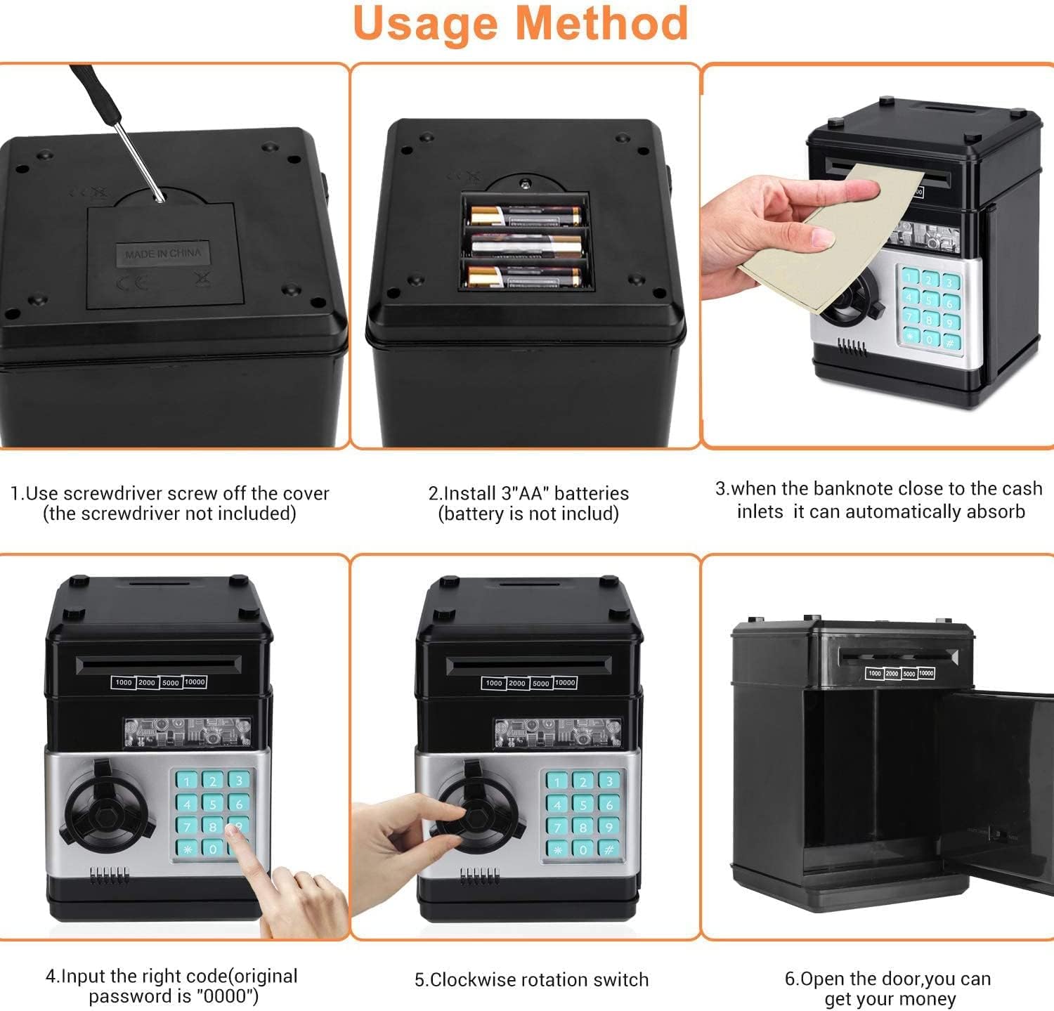 Kids Interactive Piggy Bank Safe