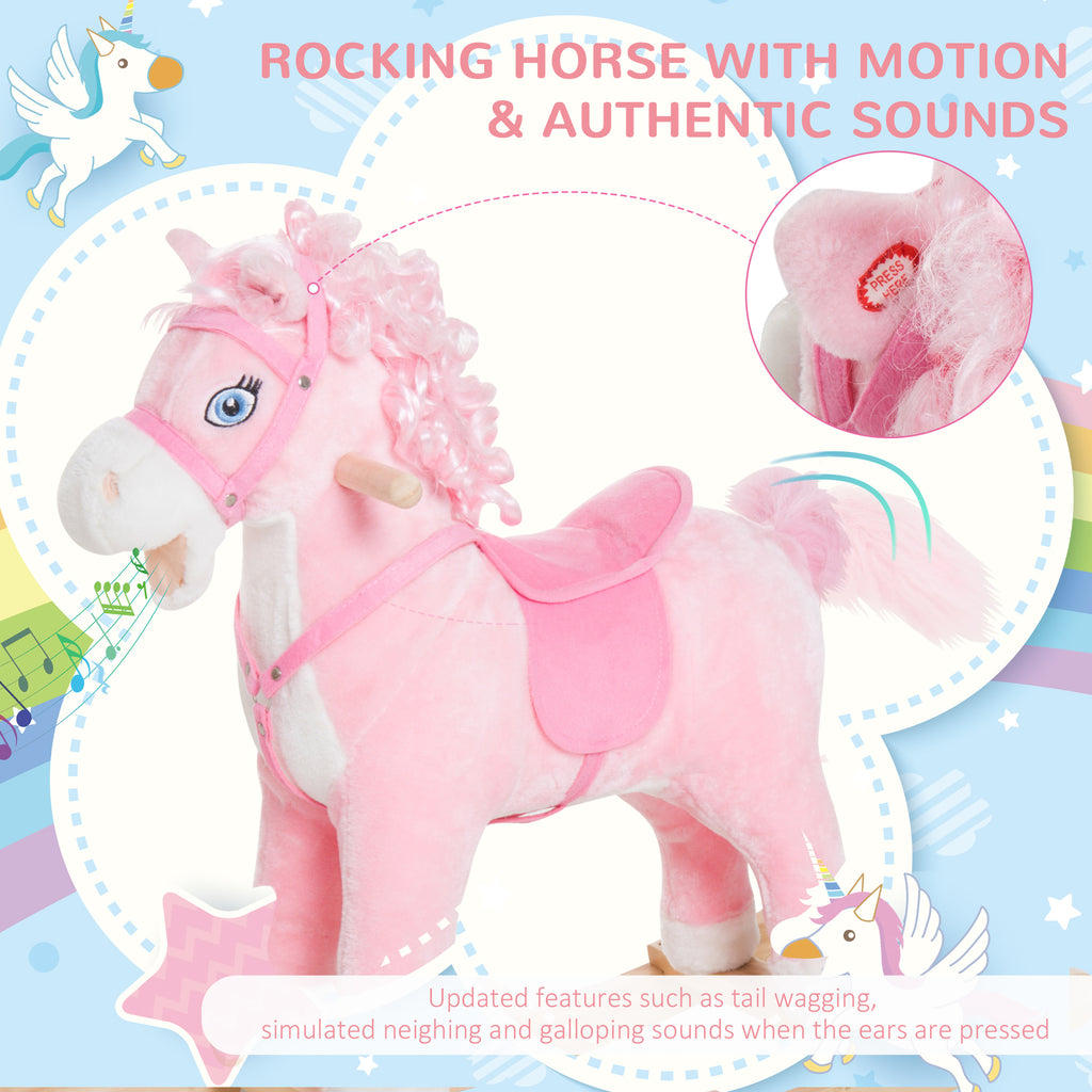 Kids Plush Rocking Horse with Sounds