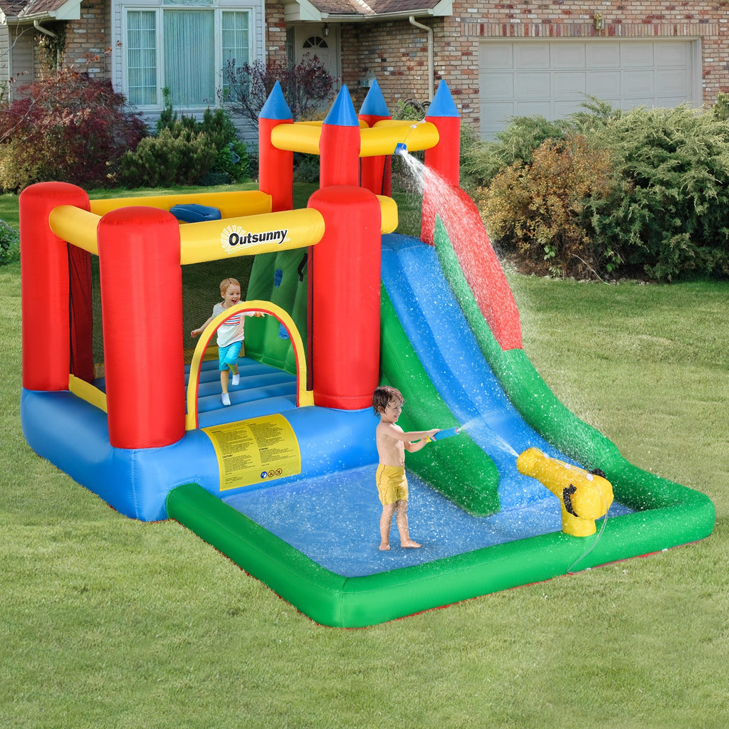 Kids Bounce House with Splash Pool 6-in-1