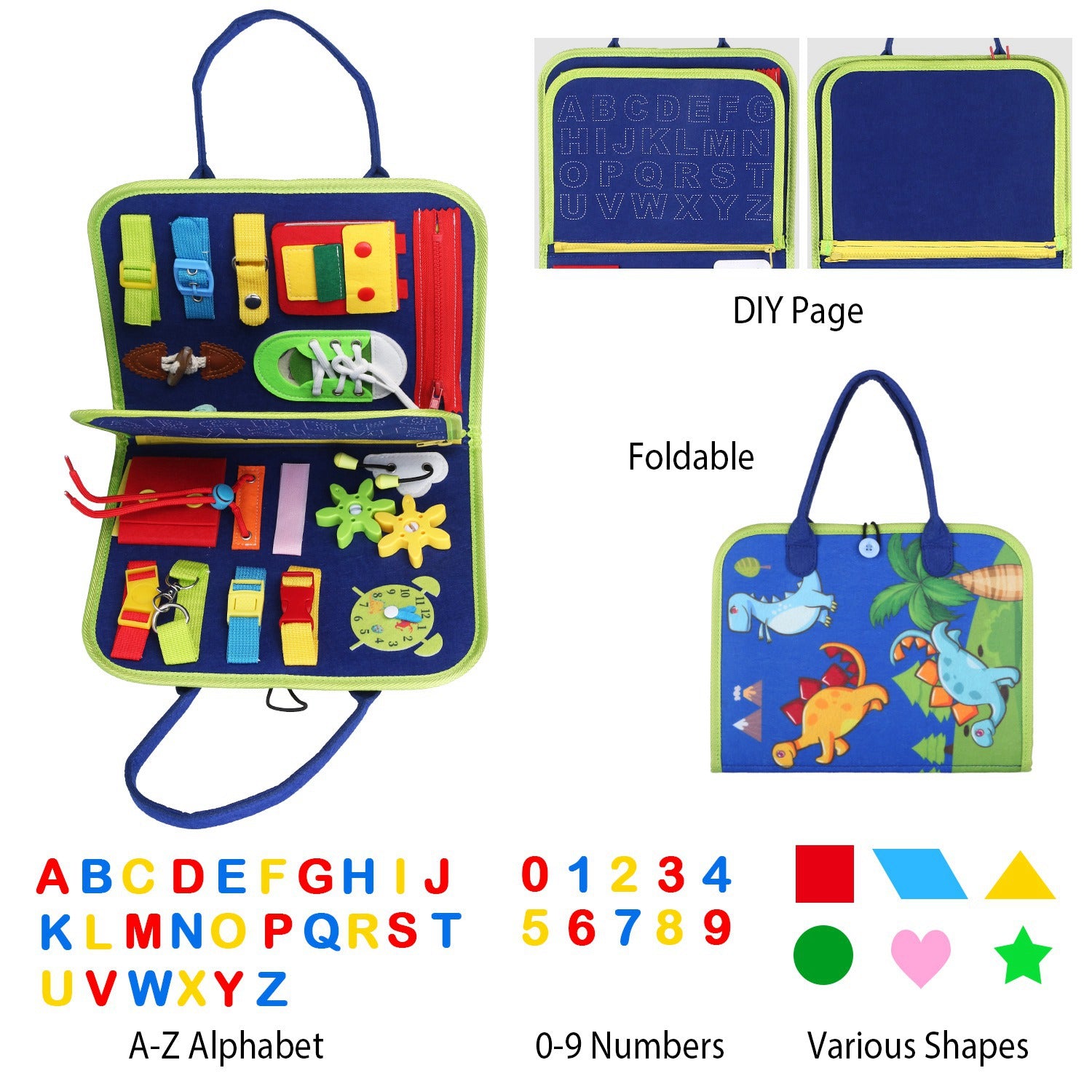 Kids Busy Board Montessori Sensory Toy