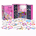 DIY Jewelry Kit 104 pcs for kids ages 6–10 – creative jewelry making set with beads, charms, and a heart mirror for designing unique wearable accessories. Encourages creativity, focus, fine motor skills, and screen-free independent play with safe non-toxic materials.