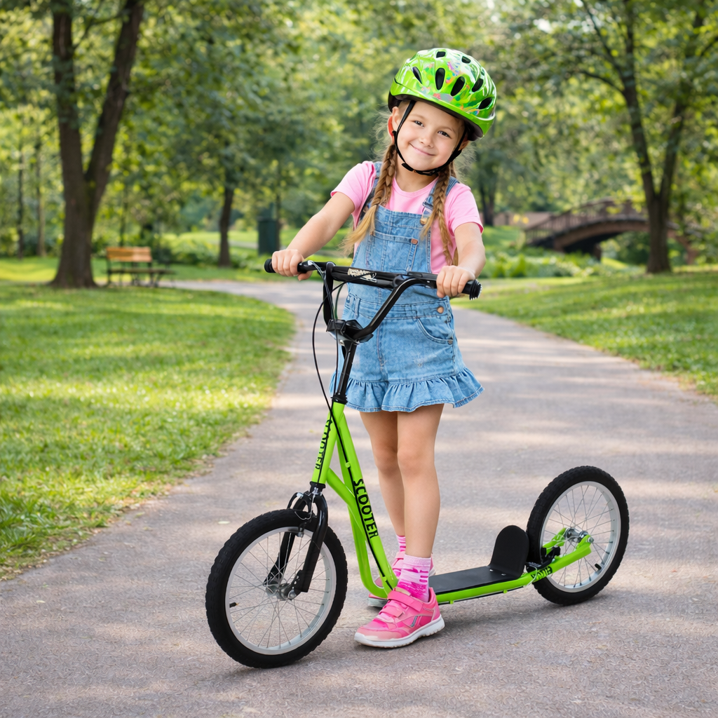 Kids Adjustable Kick Scooter with Dual Brakes