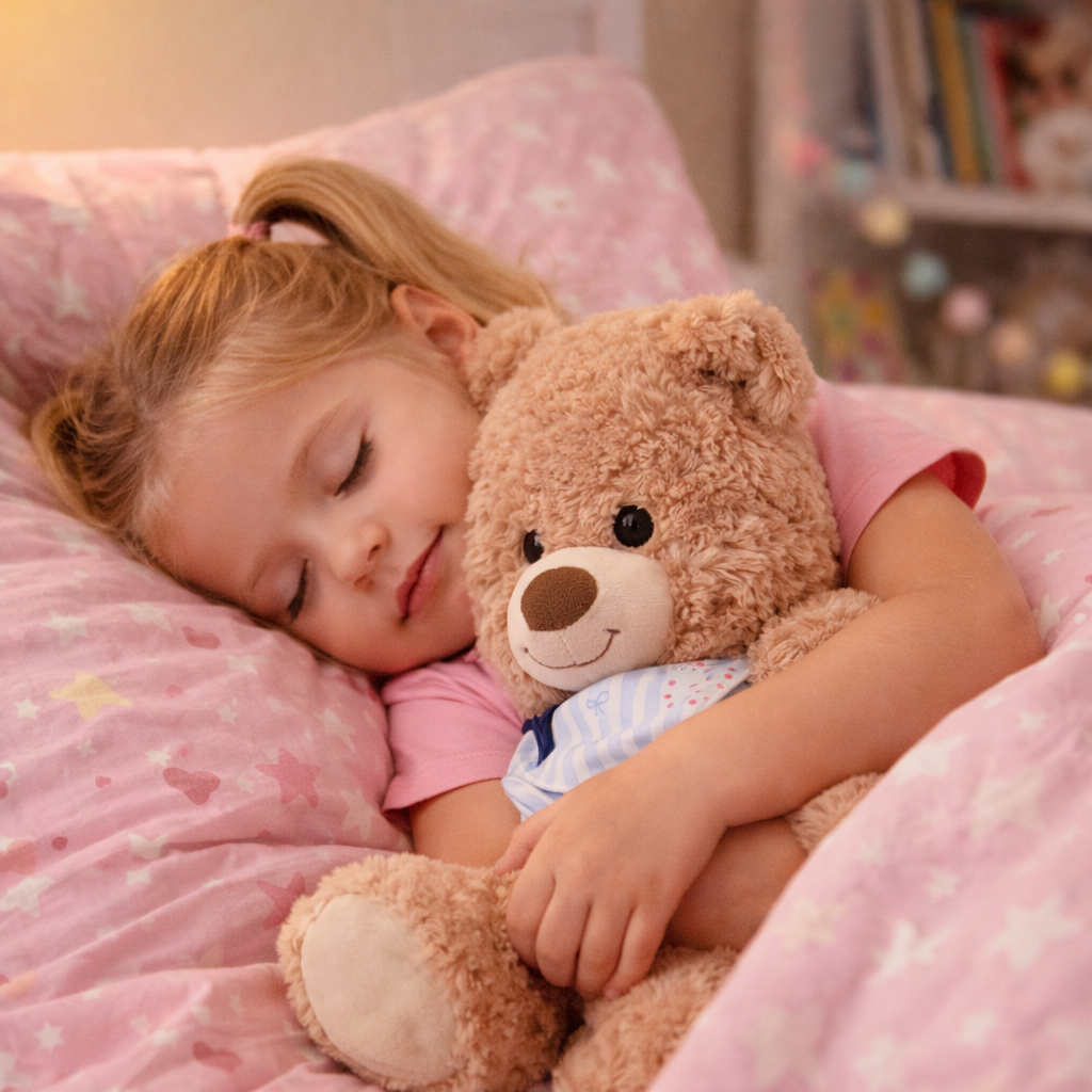 Plush Teddy Bear 14 inch for kids ages 3–10 – ultra-soft stuffed teddy designed for comfort, emotional support, and calming bedtime routines. Encourages empathy, imagination, and quiet screen-free play with safe non-toxic materials and a cozy, child-friendly design.
