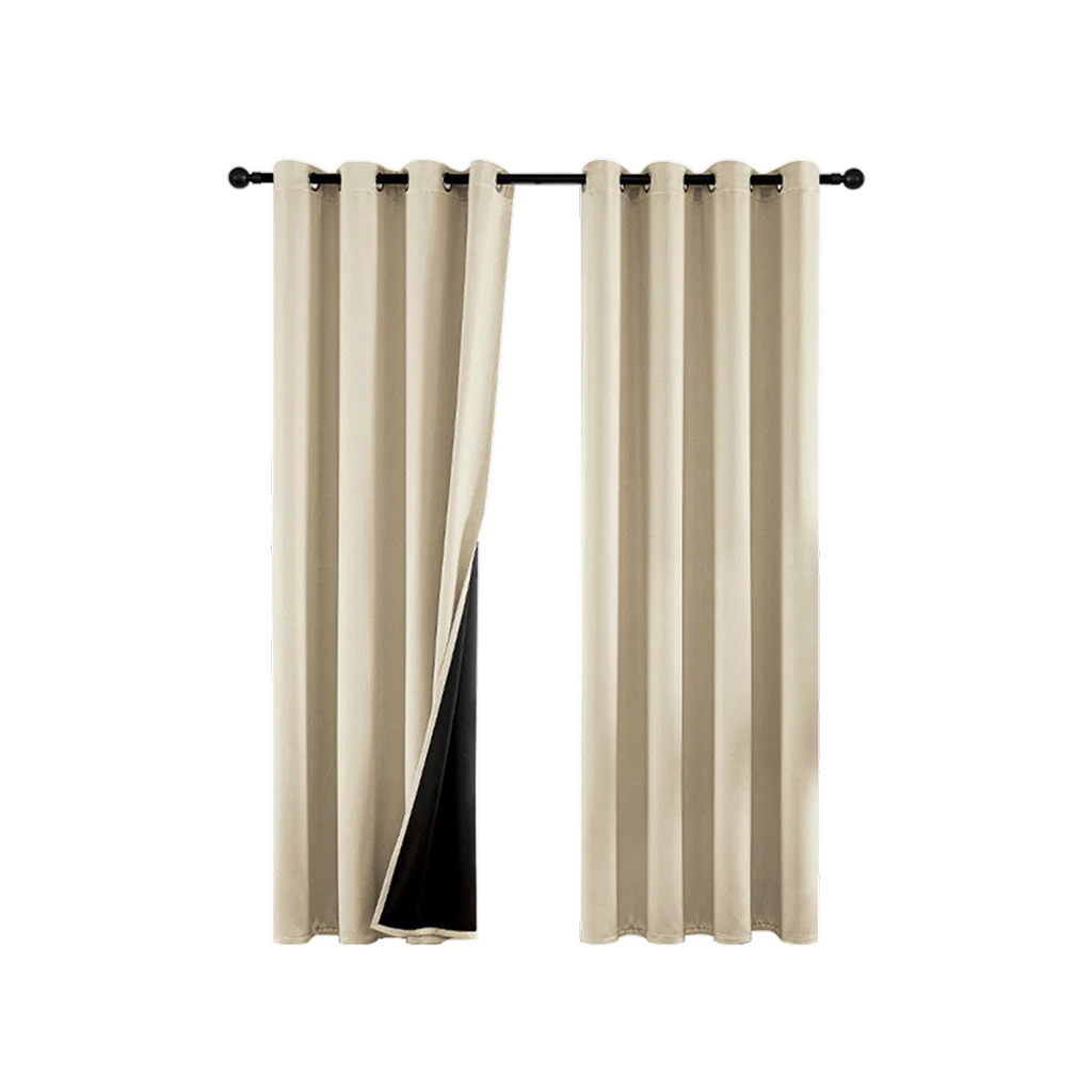 Polyester Thermal Insulated Blackout Curtains with Coated Lining
