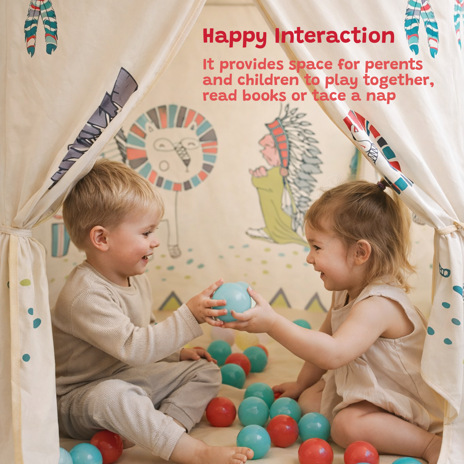 Kids Teepee Tent for kids ages 3–10 – cozy indoor play tent that creates a private space for reading, quiet games, and imaginative play. Encourages independence, relaxation, and screen-free calm time with safe non-toxic breathable materials and a modern kid-friendly design.