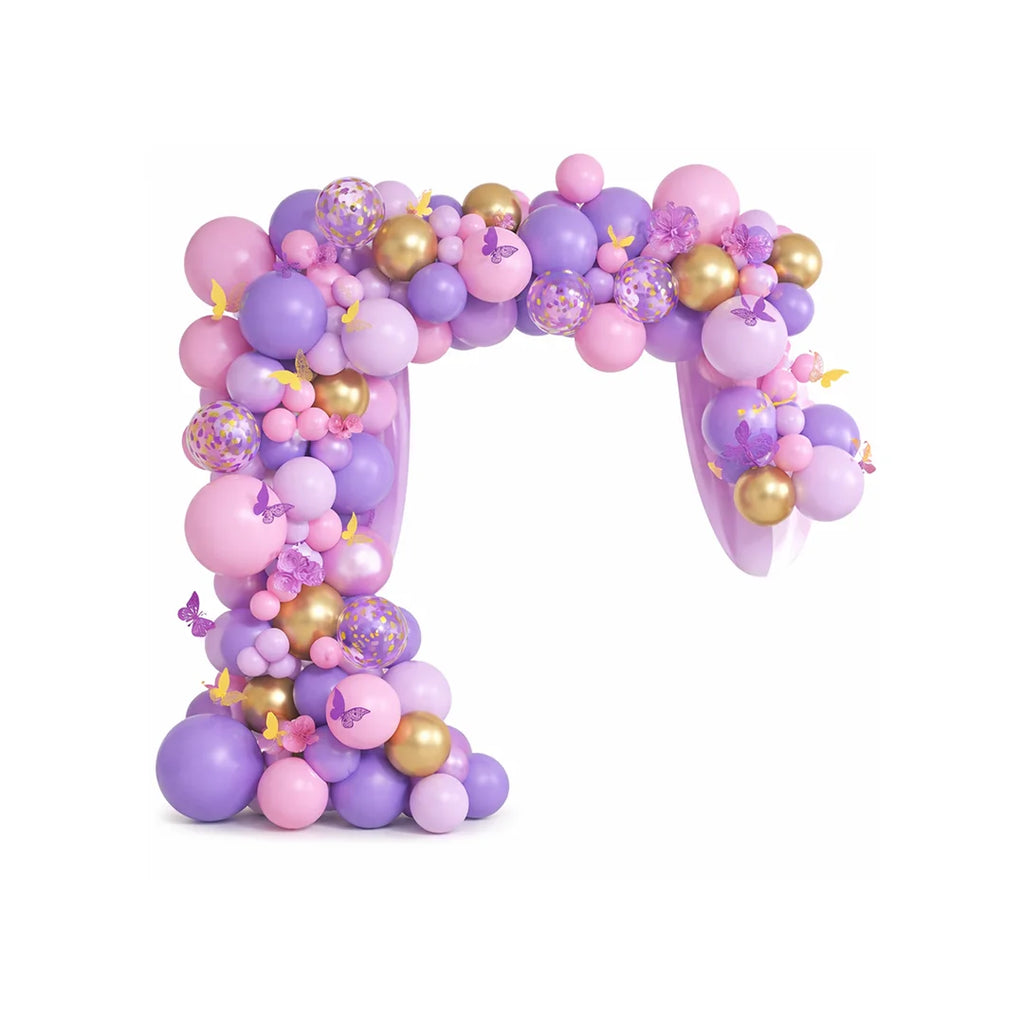 Purple & Pink Butterfly Balloon Arch Kit