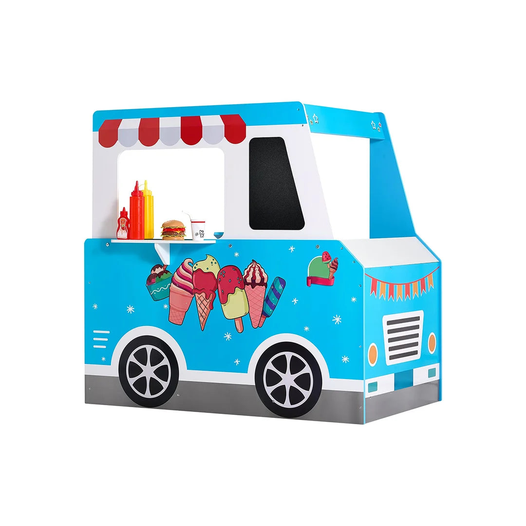 Kids Wooden Ice Cream Truck Playset 25pcs