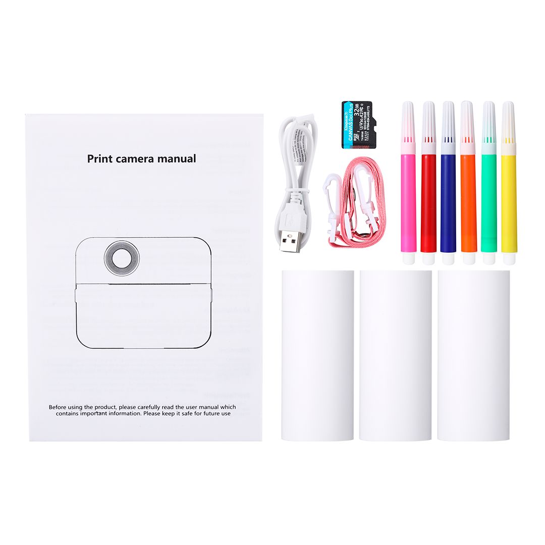 Unicorn Instant Print Camera 48MP for kids ages 3–10 – instant print camera with HD photo and video, dual selfie lens, and ink-free black & white printing. Encourages creativity, screen-free play, and fun memory-making with safe non-toxic materials.
