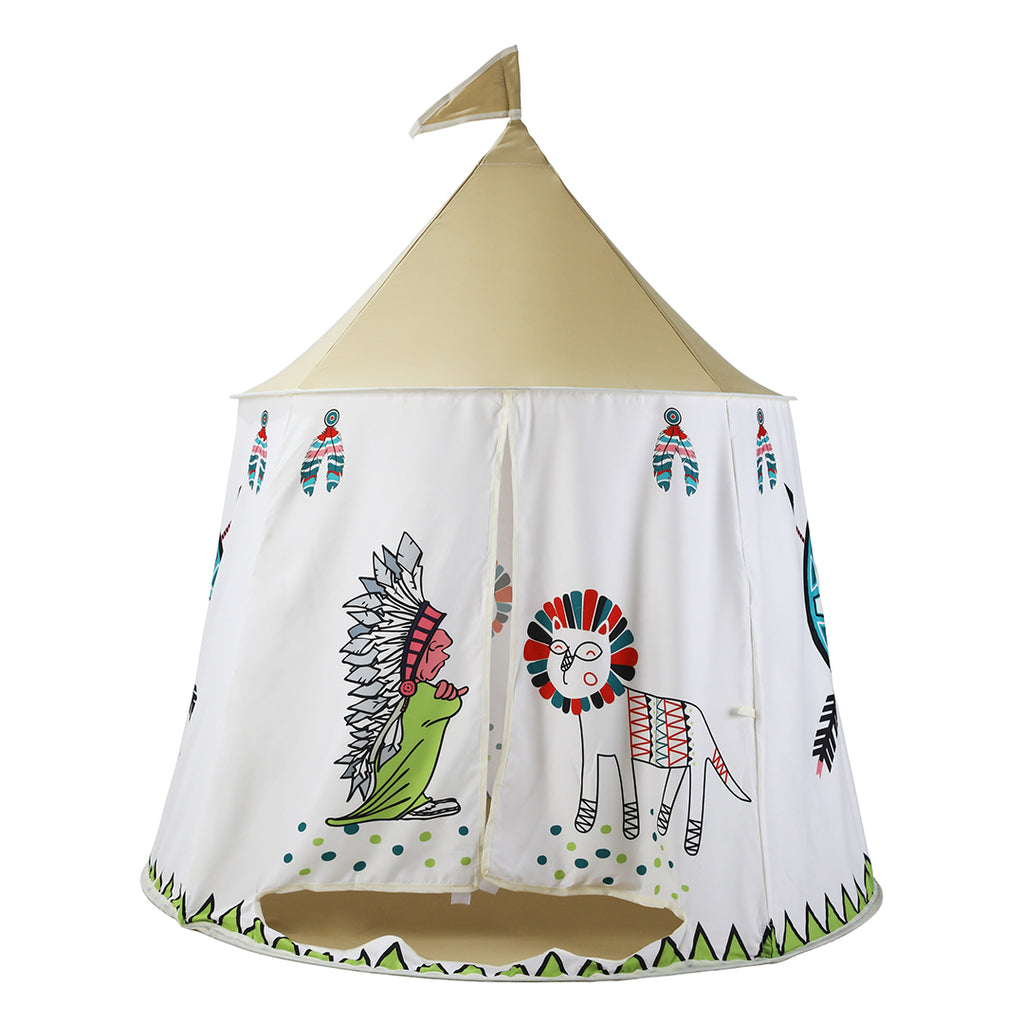 Kids Teepee Tent for kids ages 3–10 – cozy indoor play tent that creates a private space for reading, quiet games, and imaginative play. Encourages independence, relaxation, and screen-free calm time with safe non-toxic breathable materials and a modern kid-friendly design.