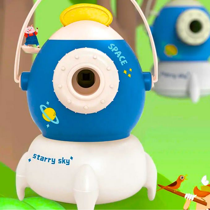 Galaxy Star Projector Rocket for kids ages 3–10 – HD star and planet projector with calming galaxy lights and built-in bedtime stories for soothing sleep routines. Made from safe BPA-free materials, it helps create a peaceful nursery atmosphere, supports relaxation, and encourages smooth transition to bedtime.