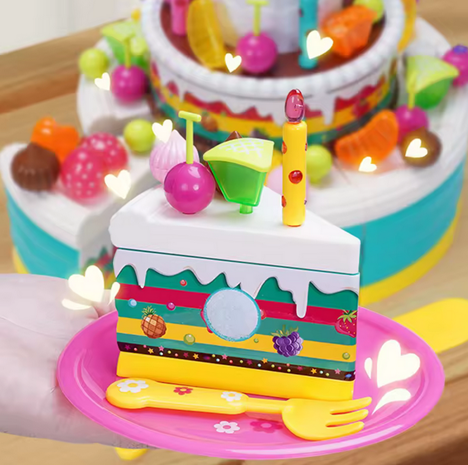 Musical Birthday Cake Toy Set of 2 for Toddlers | Lights & Sound