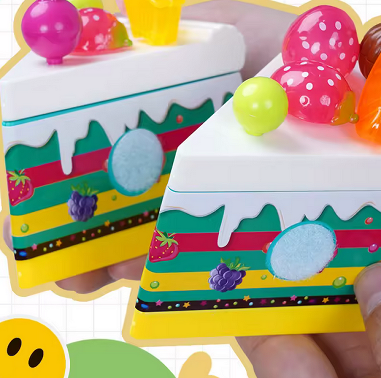 ２ birthday set ダイカット  カラフルバージョン Musical Birthday Cake Toy Set of 2 for Toddlers | Lights & Sound