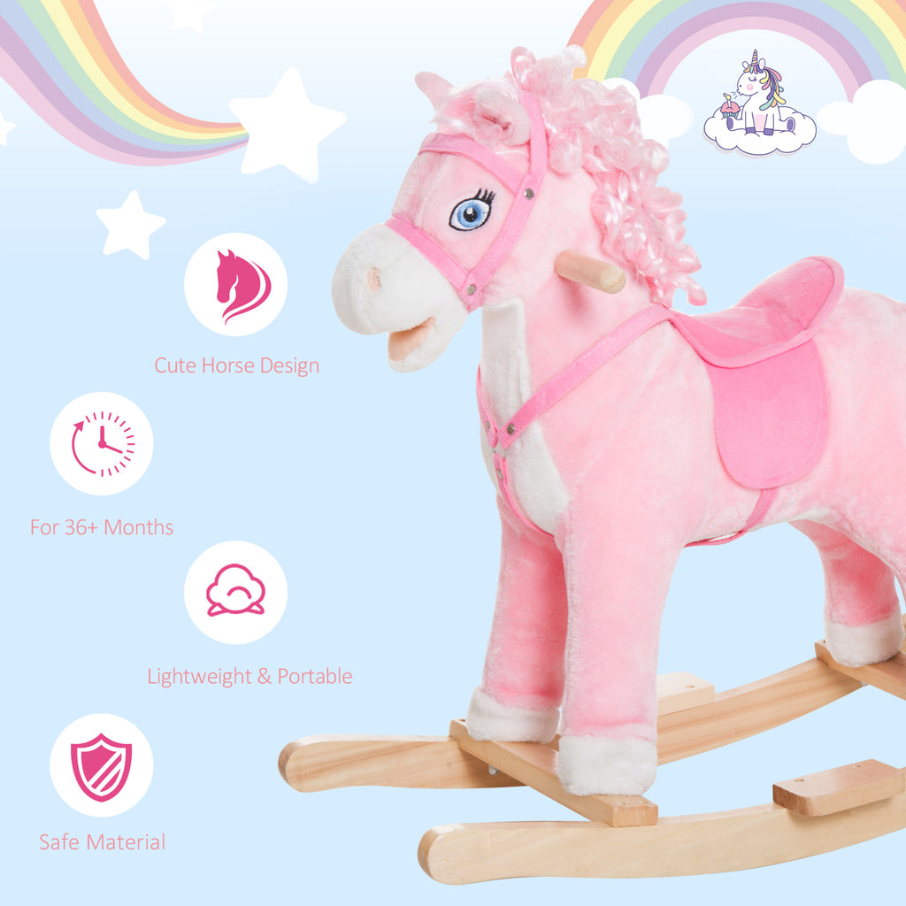 Kids Plush Rocking Horse with Sounds