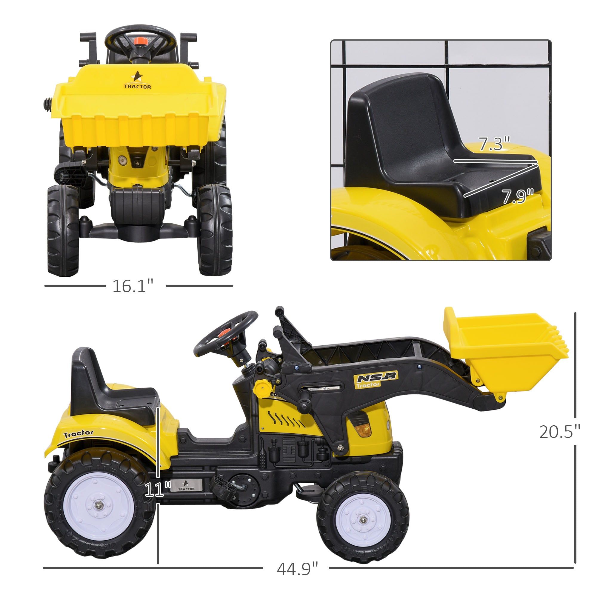 Kids Ride-on Excavator Pedal Go Kart