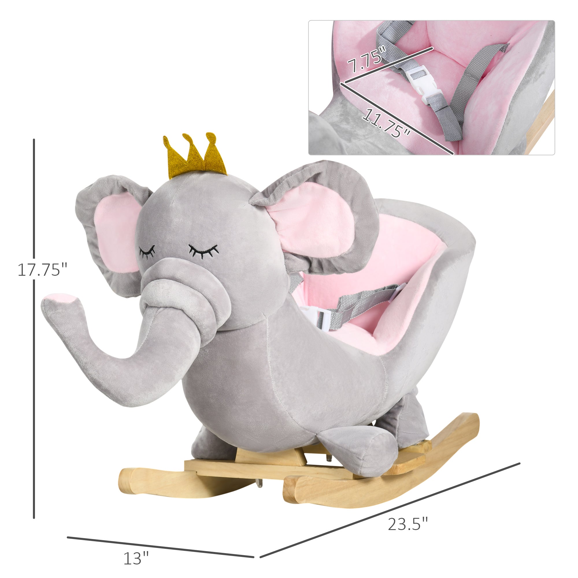 Baby Elephant Rocking Chair with Sound