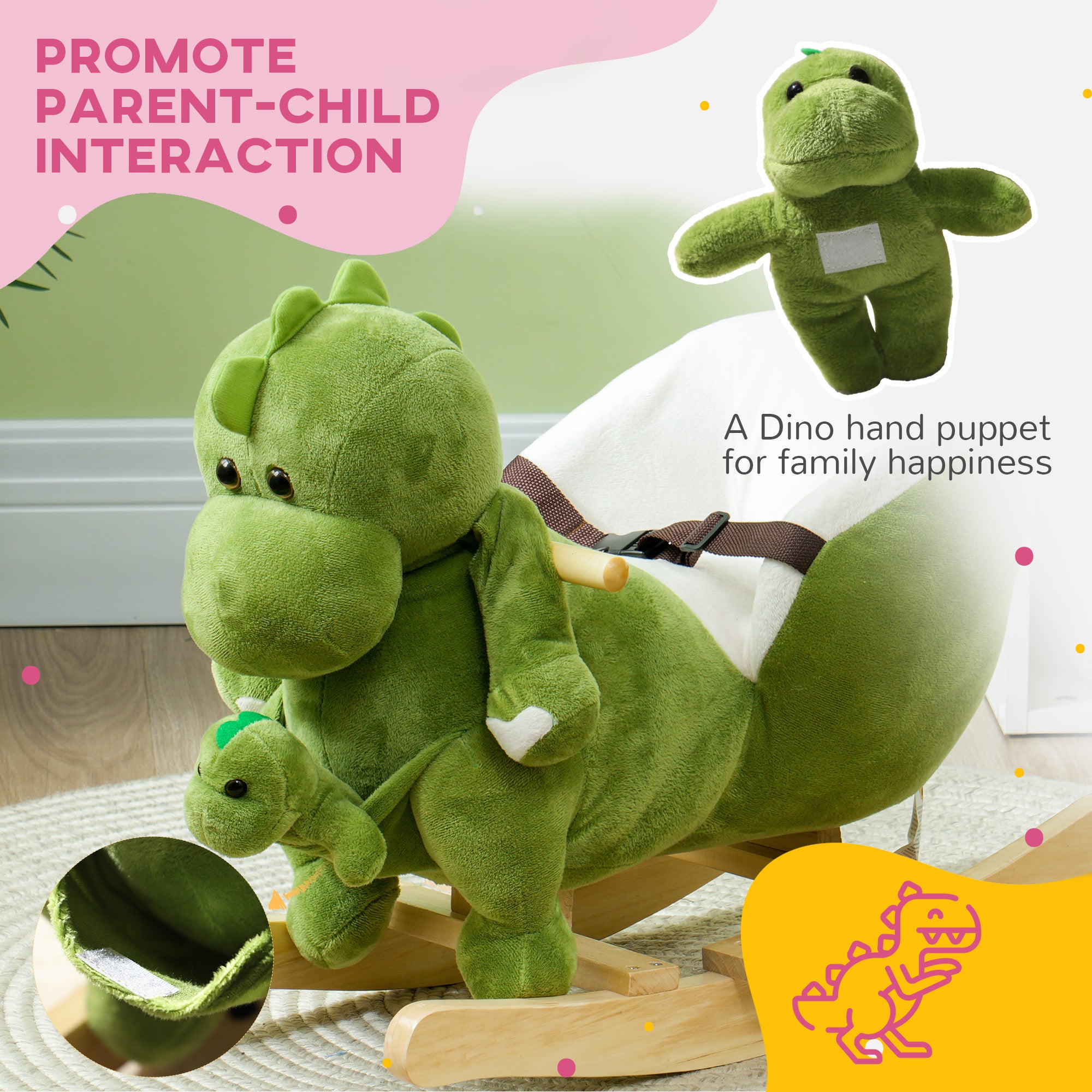 Kids Rocking Dinosaur Toy with Songs