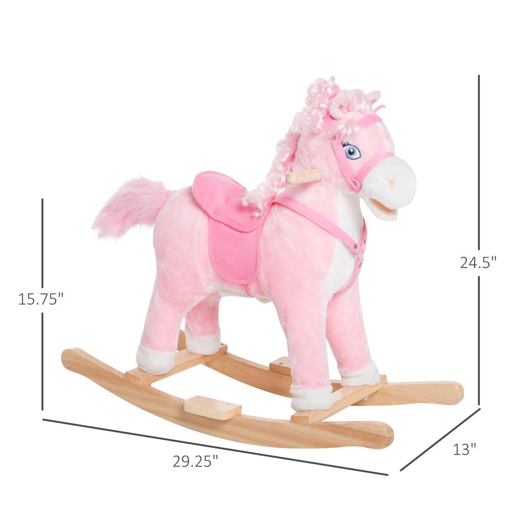 Kids Plush Rocking Horse with Sounds